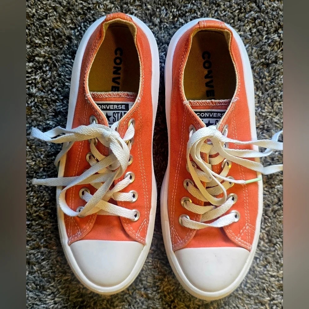 Converse All Star CTAS Move OX Womens Platform Sneakers Size 7 Bright Madder - Picture 2 of 9